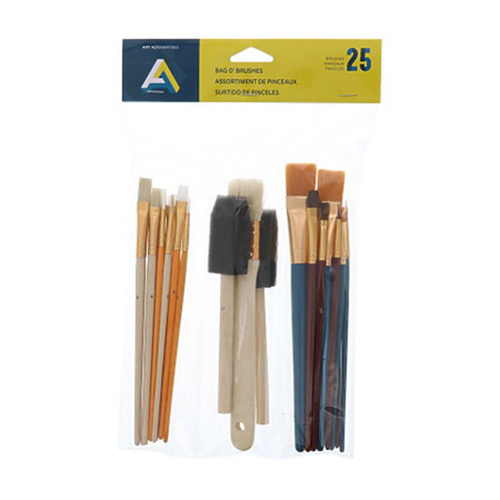Art Alternatives, Brush Set, Art & School, Bag-o'-Brushes, 25 set, 113666